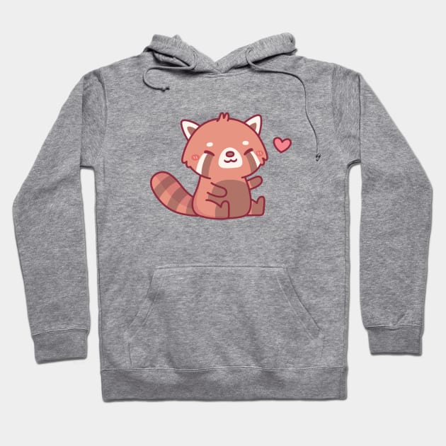 Cute Happy Red Panda Doodle Hoodie by rustydoodle